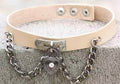 Dream Girl Leather Heart Lock Chokers