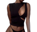 (Custom Product) Black Cut Out Top