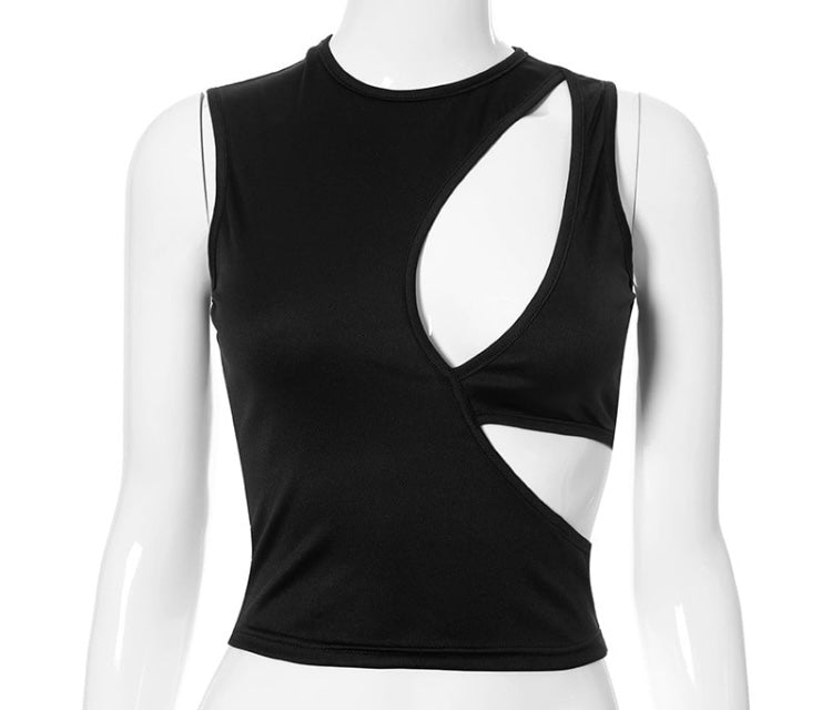 (Custom Product) Black Cut Out Top